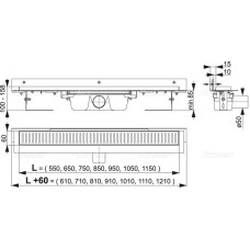 Водостічний жолоб APZ4-1050, Alcaplast APZ4-1050