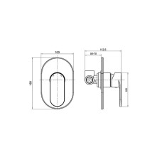 Round Arc змішувач для душу прихованного монтажу, Koller Pool RA10450