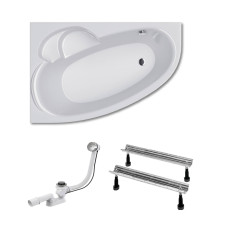 Ванна KARINA 170X110 L + сифон + ніжки, Koller Pool BTKA170110L+WBW0001+B70CМMA-57