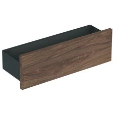 SMYLE SQUARE полиця настінна 45*14,8*15см, лава/з порошковим покриттям матовий, горіх темний/меламін зі структурою дерева GEBERIT 500.362.JR.1